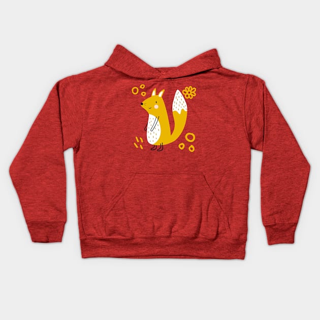 Friendly Squirrel Kids Hoodie by BitterBaubles